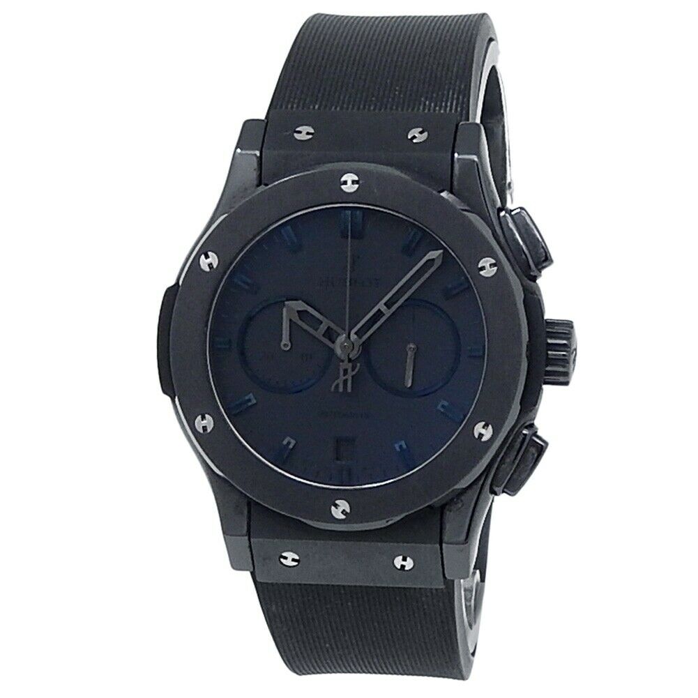Hublot Classic Fusion Black Ceramic Rubber Auto Black Men's Watch 541.CM.1110.RX