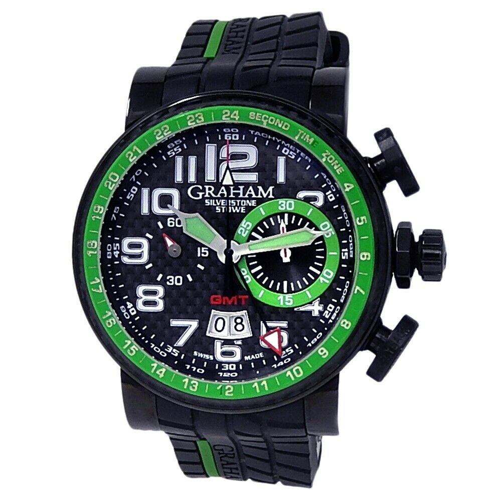 Graham Silverstone Stowe GMT Stainless Steel Black Men's Watch 2BLCB.B07A.K56N
