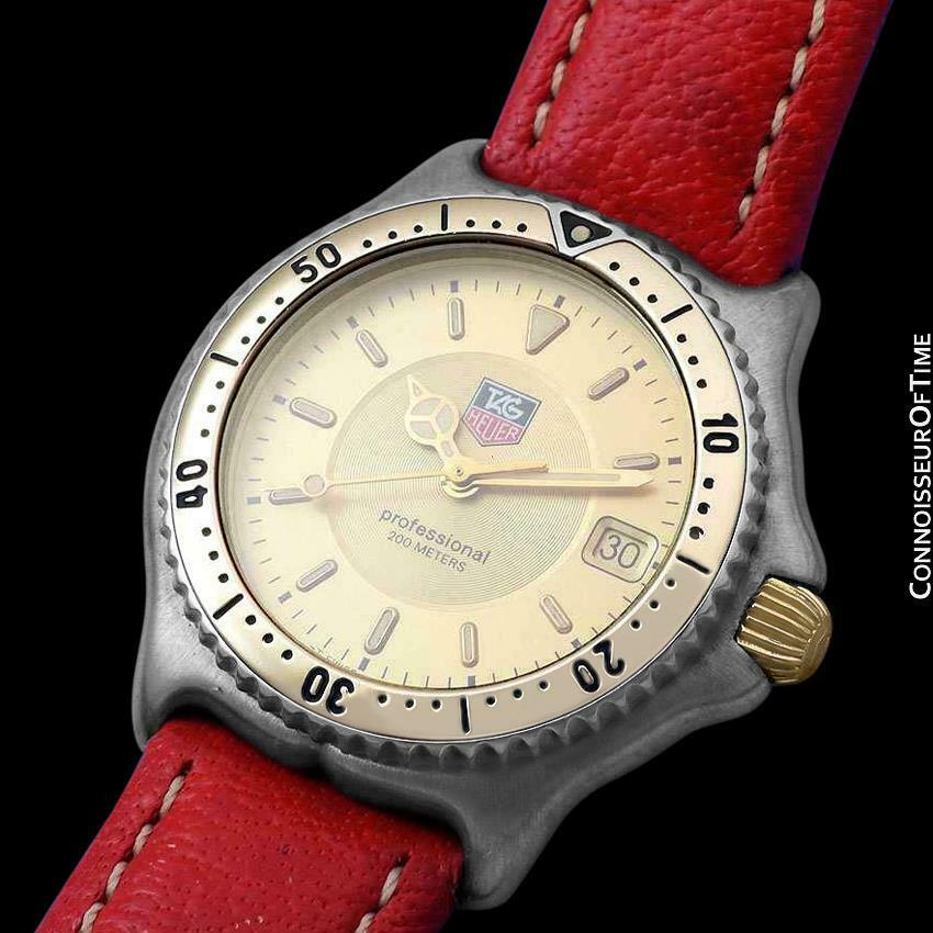 TAG HEUER PROFESSIONAL SEL Mens Midsize SS Steel  18K Gold