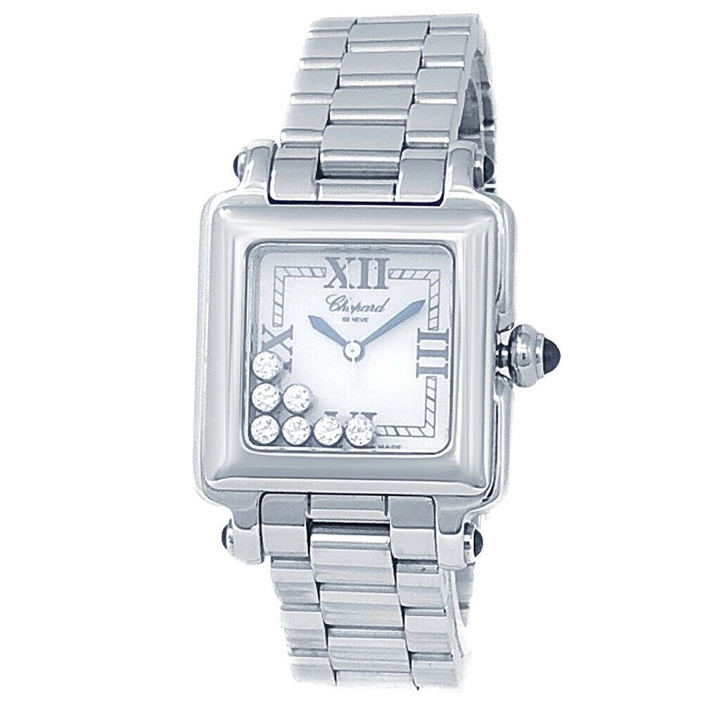 Chopard Happy Sport Stainless Steel Diamonds White Ladies Watch