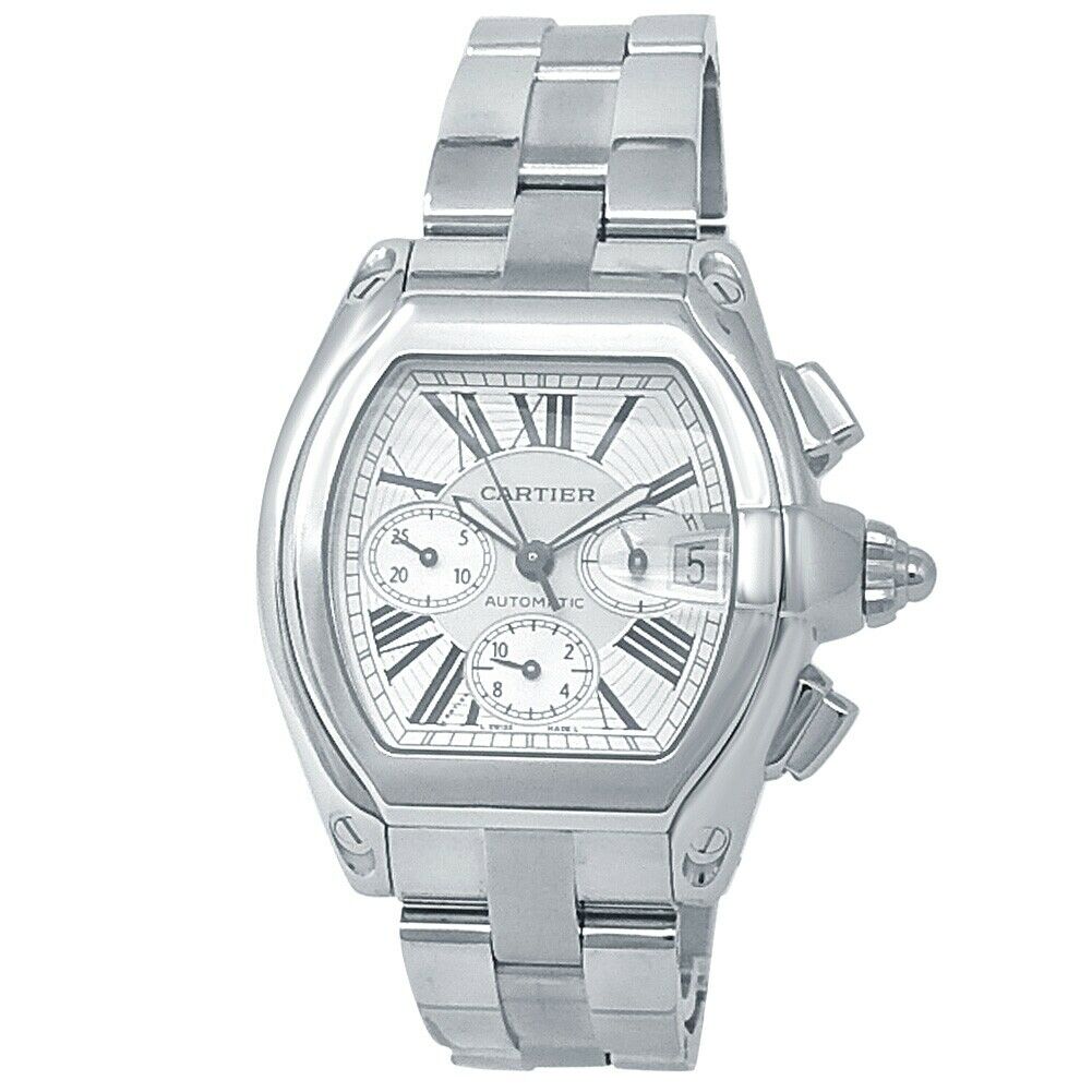 Cartier Roadster XL Stainless Steel Automatic Silver Men's Watch W62019X6