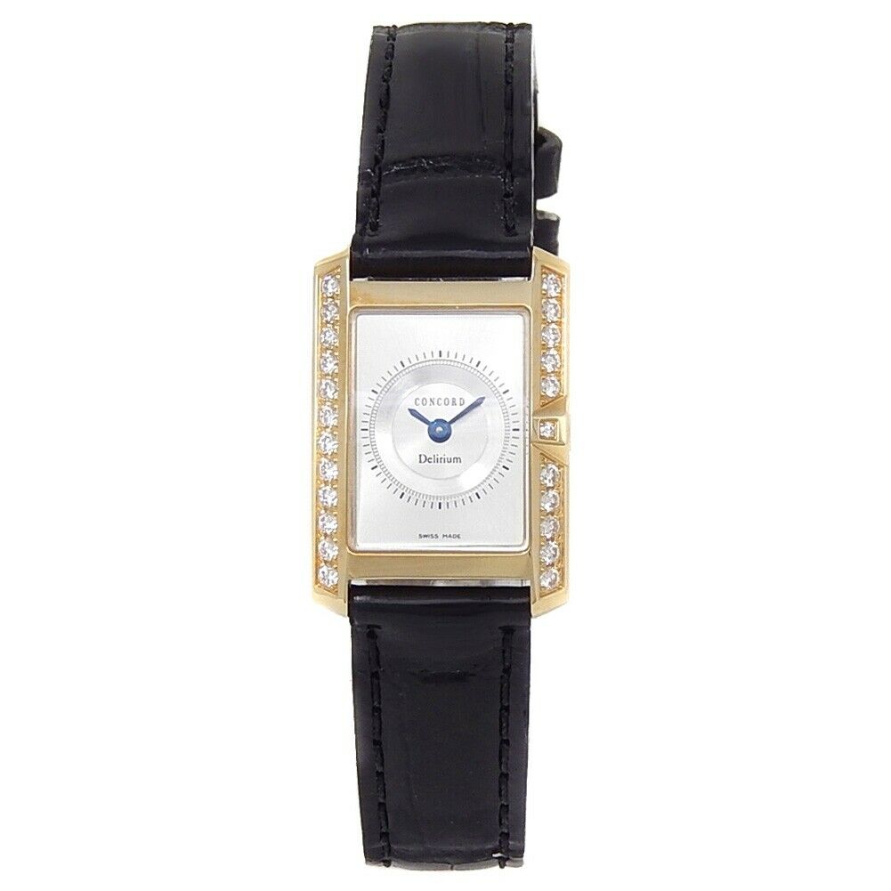 Concord Delirium 18k Yellow Gold Diamond Quartz Silver Ladies Watch 50.C1.1420.1