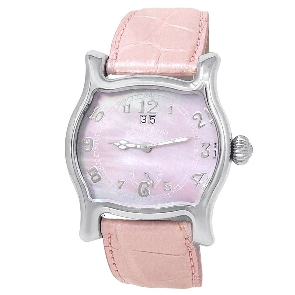 Ritmo Mvndo Idea Italiana Stainless Steel Pink Mother of Pearl Ladies Watch