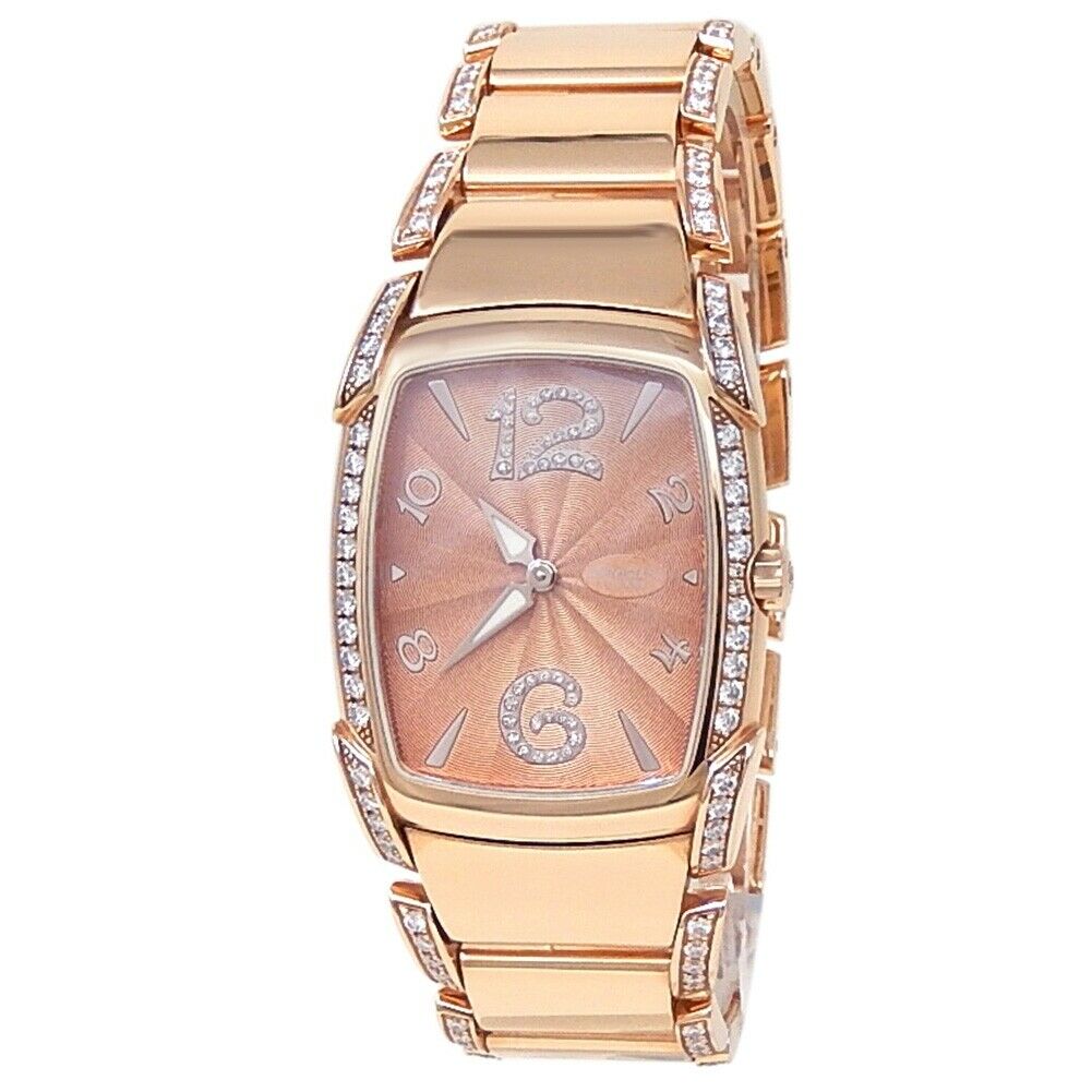 Parmigiani Fleurier Kalpa Donna 18k Rose Gold Diamonds Salmon Ladies Watch