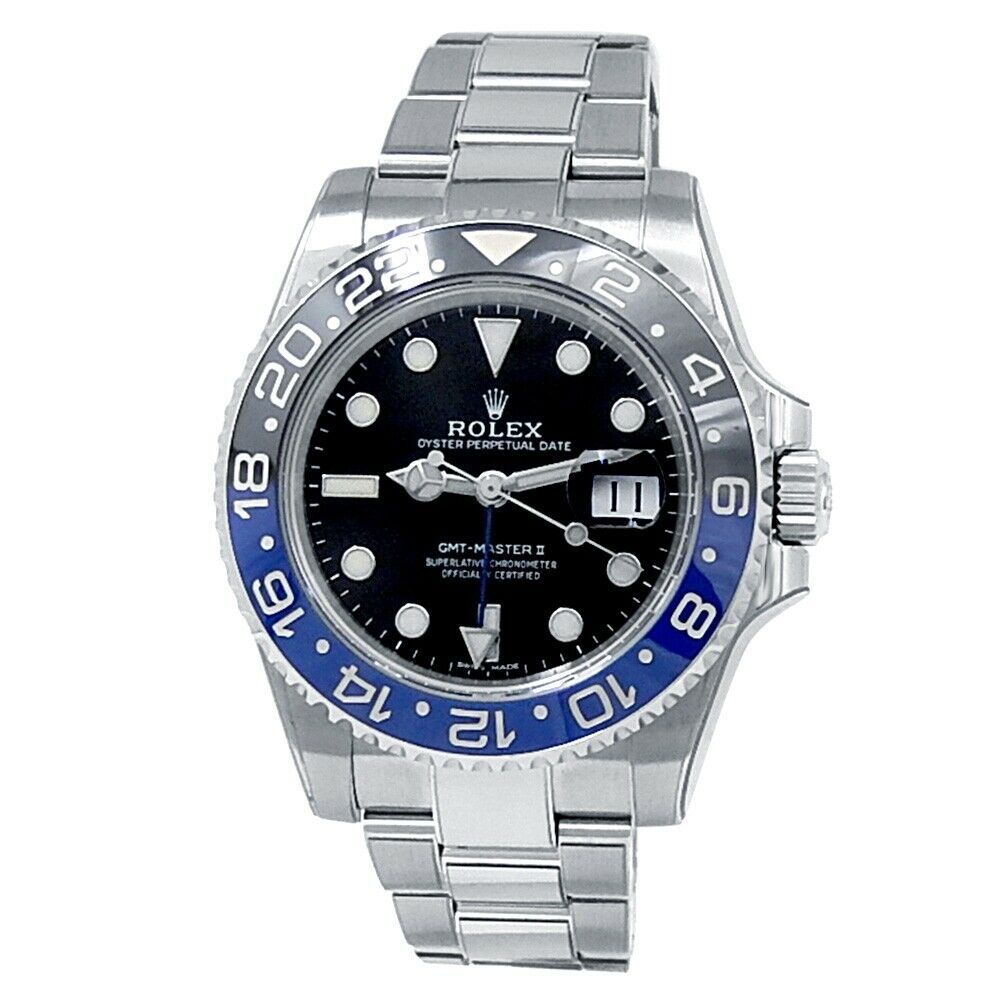 Rolex GMT-Master II Batman Stainless Steel Oyster Black Men's Watch 116710BLNR