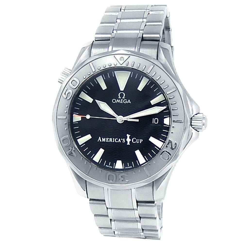 Omega Seamaster America's Cup Stainless Steel Auto Black Men's Watch