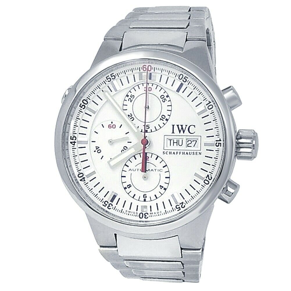 IWC GST Split Second Chronograph Stainless Steel Auto White Men's Watch