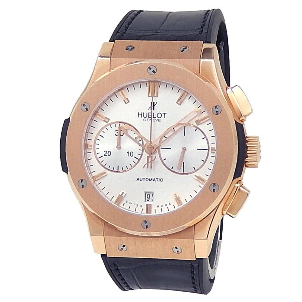 Hublot Classic Fusion 18k Rose Gold Automatic Silver Men's Watch