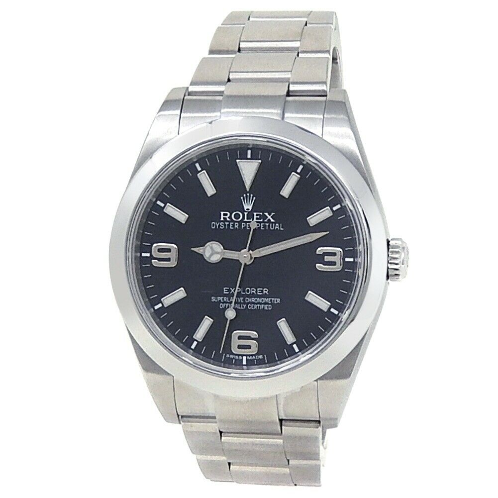 Rolex Explorer Stainless Steel Oyster Automatic Black Men's Watch