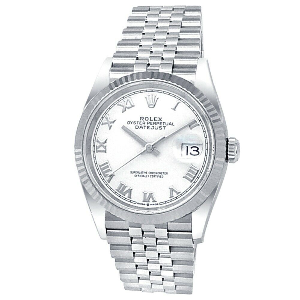 Rolex Datejust 36 Stainless Steel Jubilee Automatic White Men's Watch