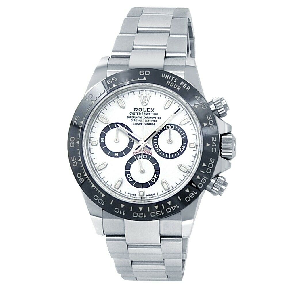 Rolex Daytona Stainless Steel Oyster Automatic White Men's Watch