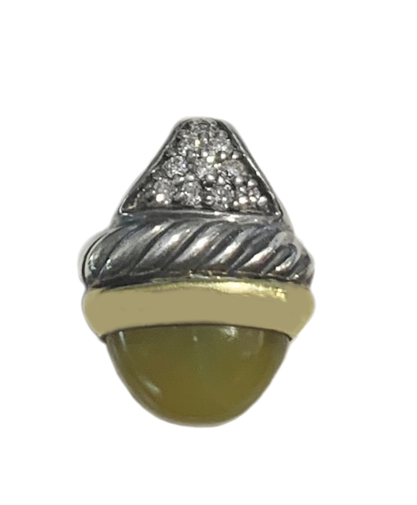DAVID YURMAN Sterling Silver Pendant with Jade