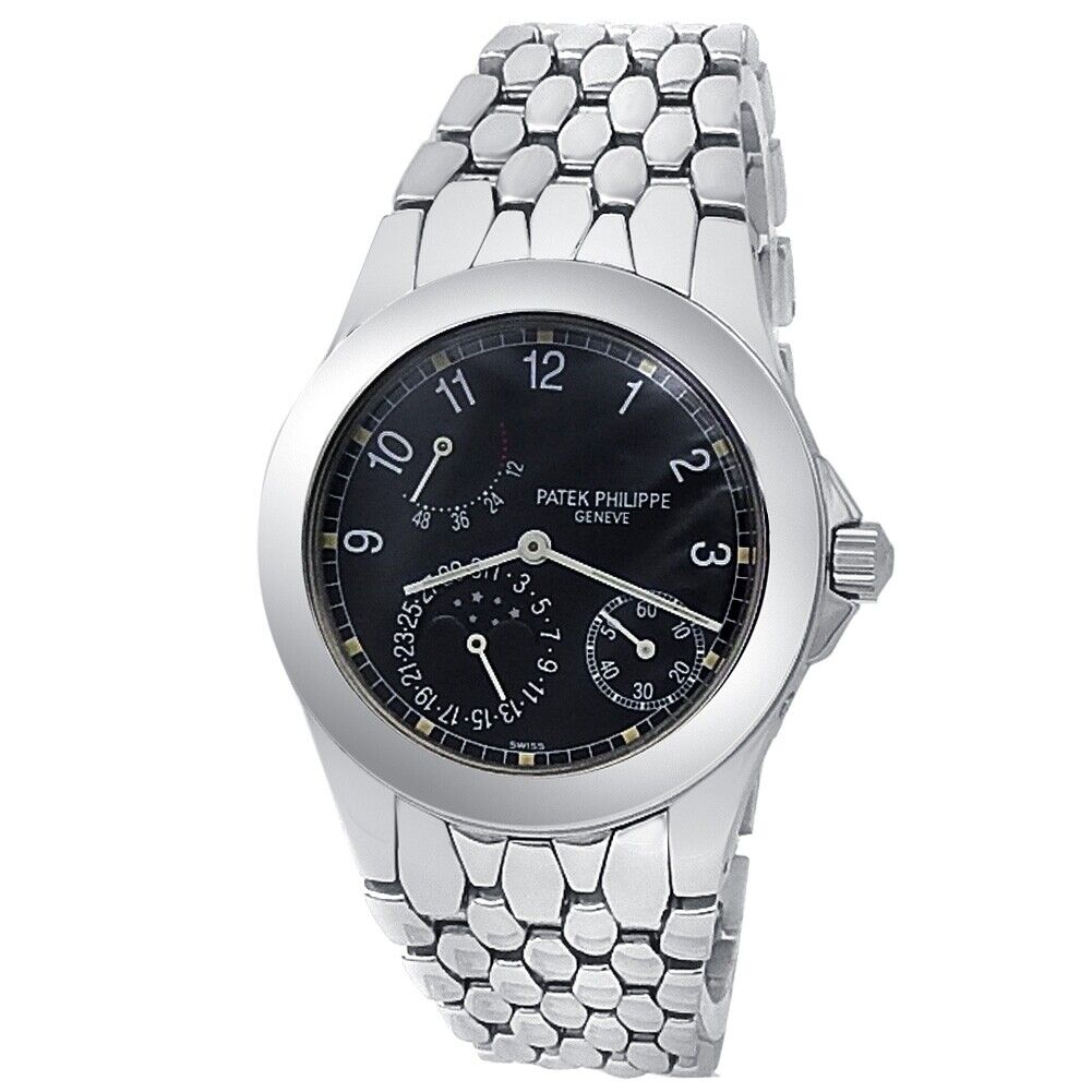 Patek Philippe Neptune Power Reserve Stainless Steel Black Men's Watch
