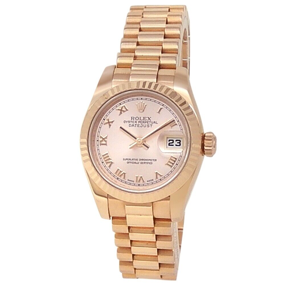 Rolex Datejust 18k Rose Gold President Automatic Pink Watch