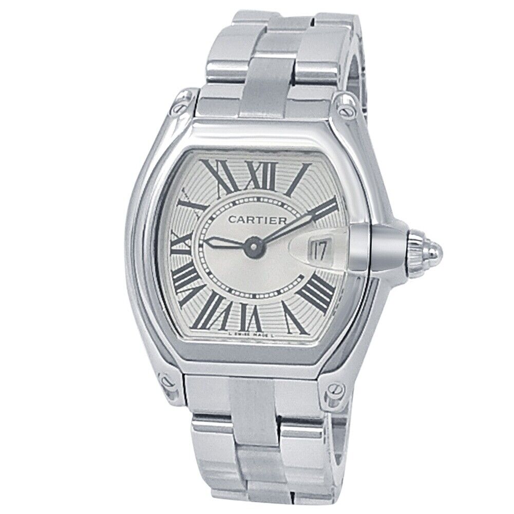 Cartier Roadster Stainless Steel Quartz Silver Midsize Watch
