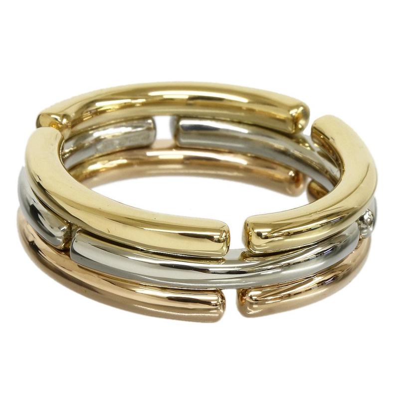 Bulgari 18K Pink White Yellow Gold Ring 