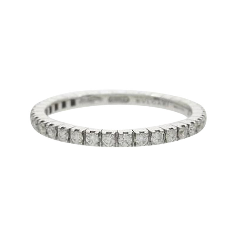 Bulgari 750 White Gold B Eternity Small Ring 
