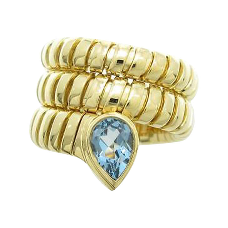 Bulgari 750 Yellow Gold Serpent Ring 