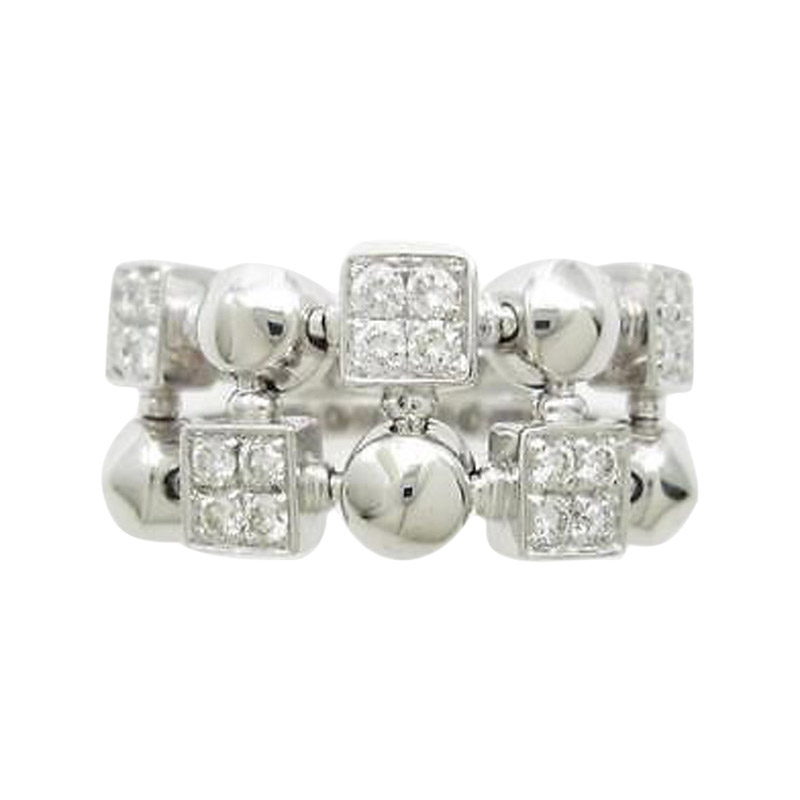 Bulgari 750 White Gold Lucia Ring 