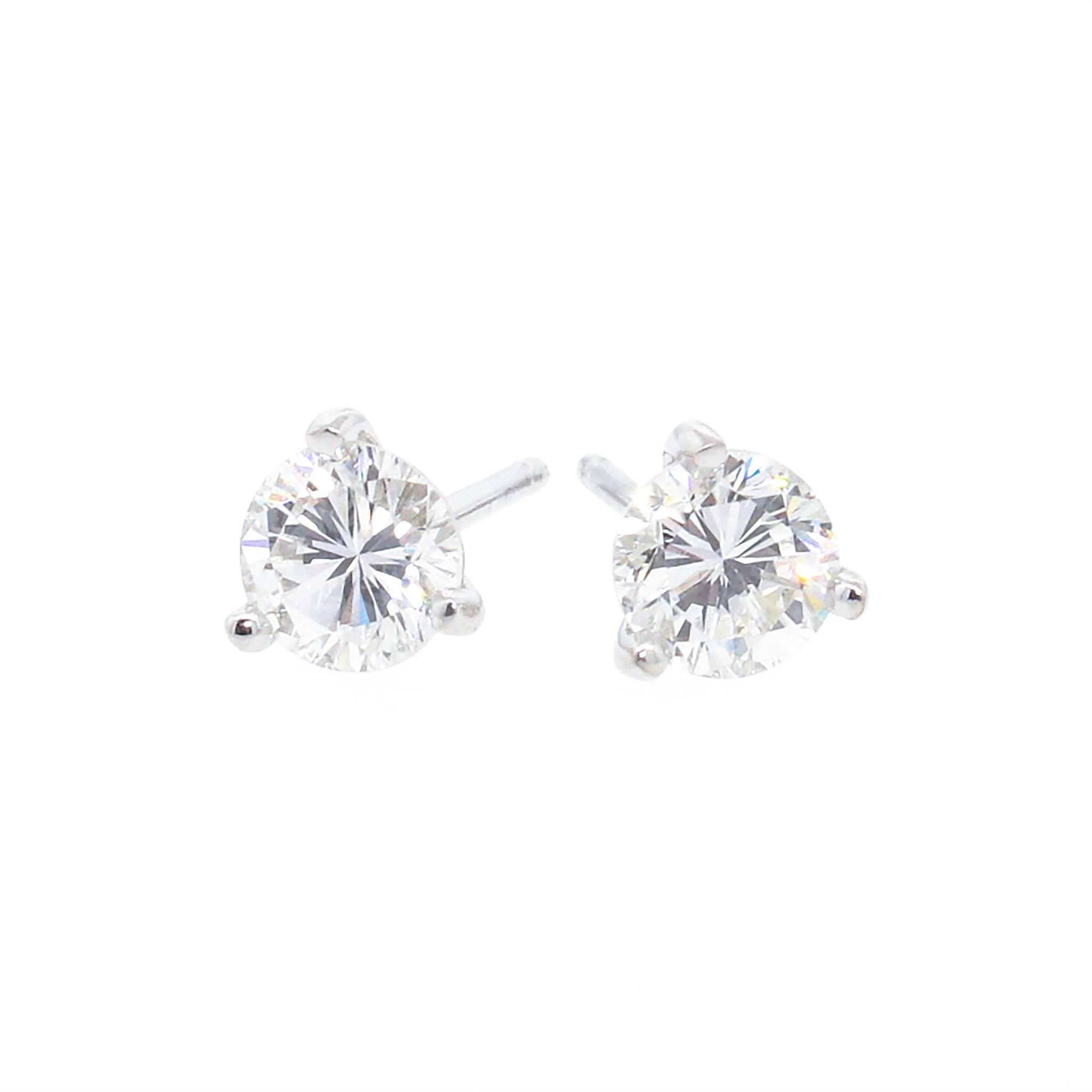 0.68 carat Diamond Studs Gold Earrings