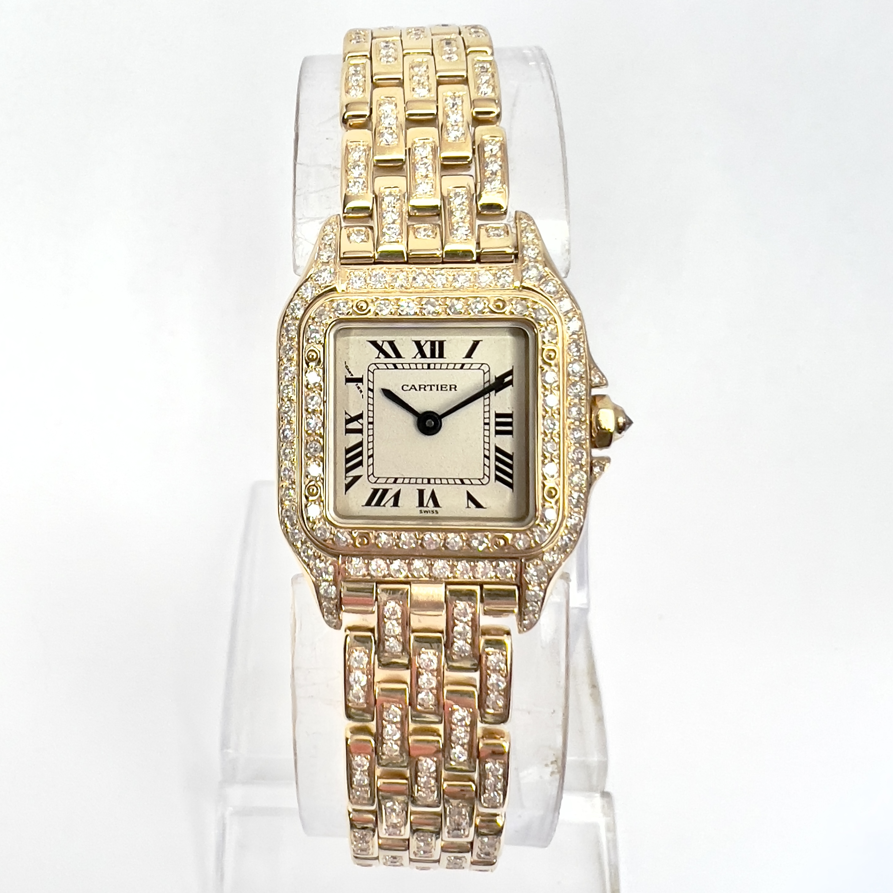 CARTIER PANTHERE 22mm 18K Yellow Gold Diamond Watch