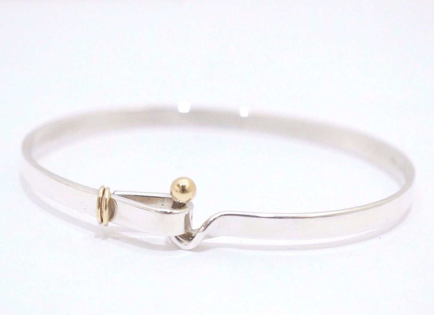 18K Gold Silver Hook And Eye Bracelet | Tiffany & Co. | Buy at