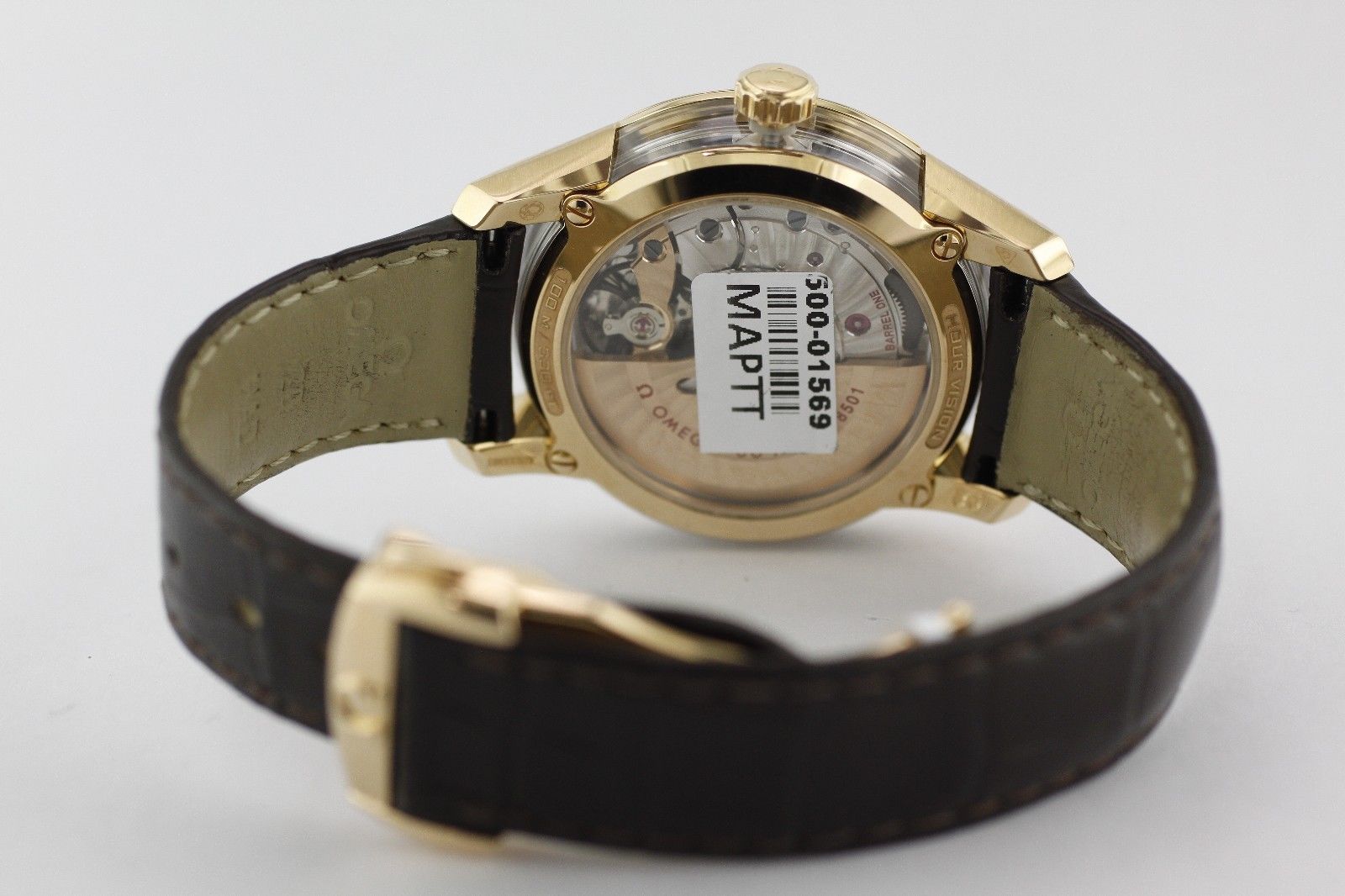 Omega Deville O43163412113001 18K Rose Gold Hour Vision Brown Dial