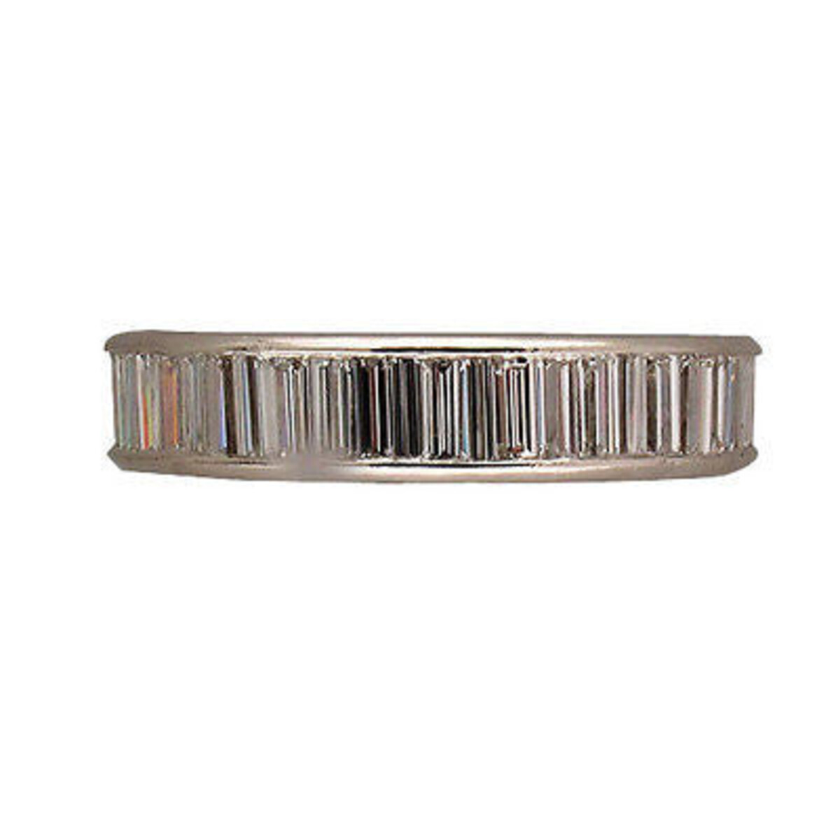 Vintage Art Deco Classic Low set Eternity 35 Baguette Diamond 4.60 Ct Ring Band
