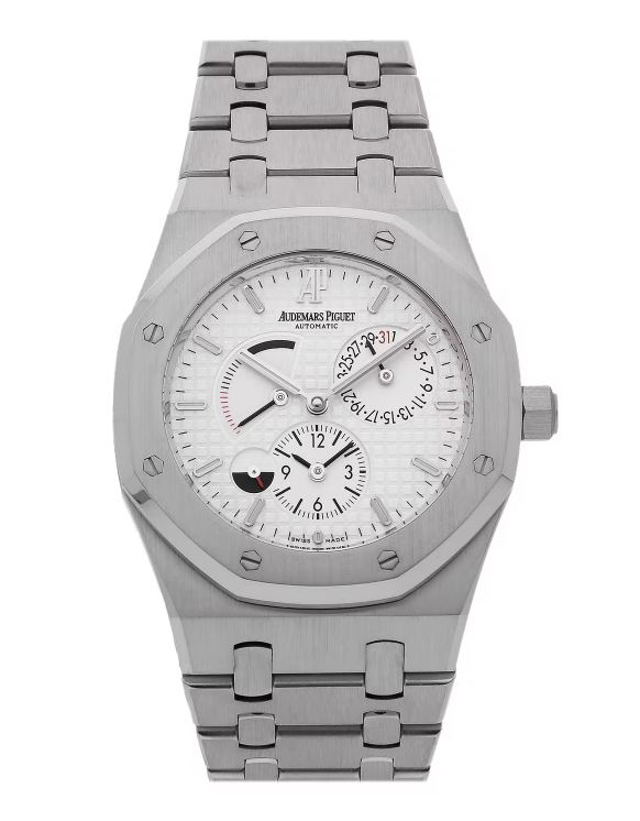 Audemars Piguet 26120ST.OO.1220ST.01 39MM Stainless Steel Royal Oak Dual Time White Dial Naked