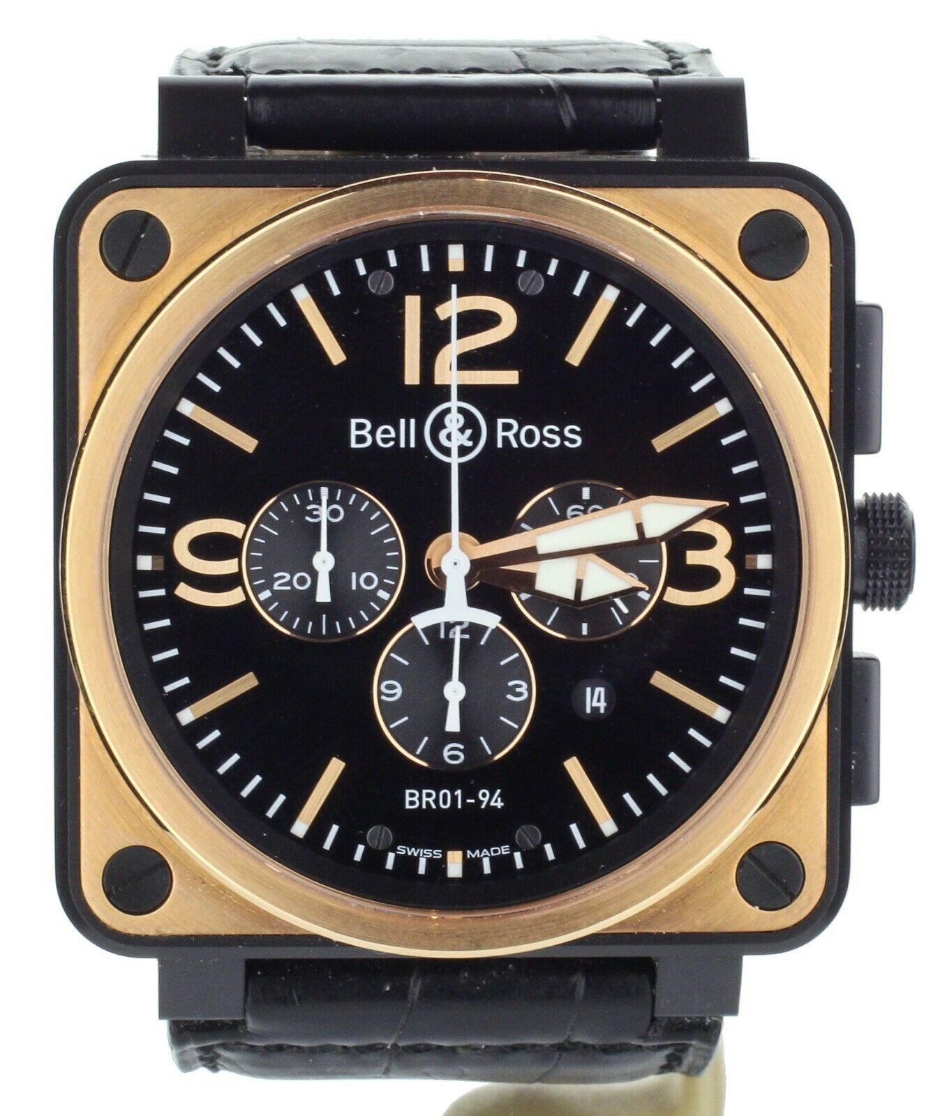 BELL  ROSS BR 01-94 ROSE GOLD  CARBON OFFICER