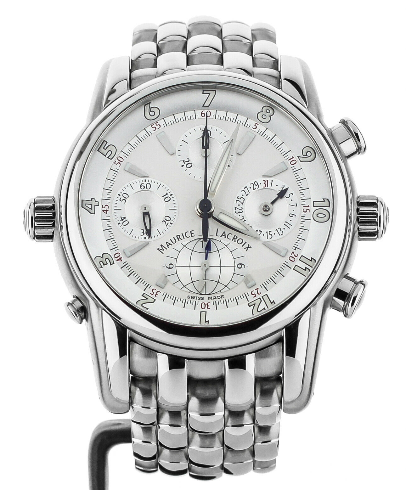Maurice Lacroix Masterpiece Chronograph GMT Stainless Steel MP6398