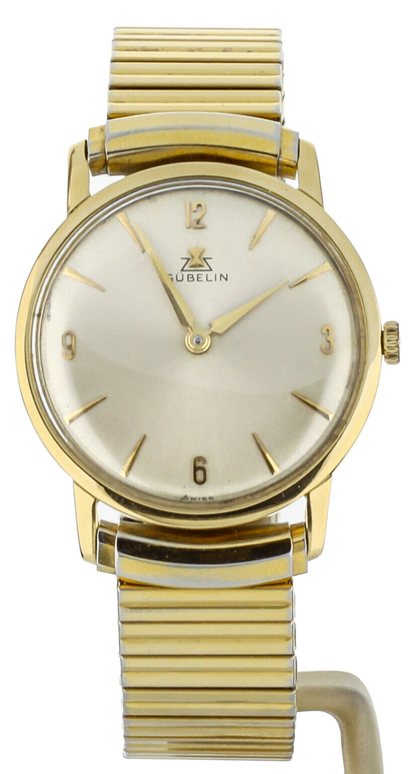 Gublin Vintage Yellow Gold 36mm watch engraved