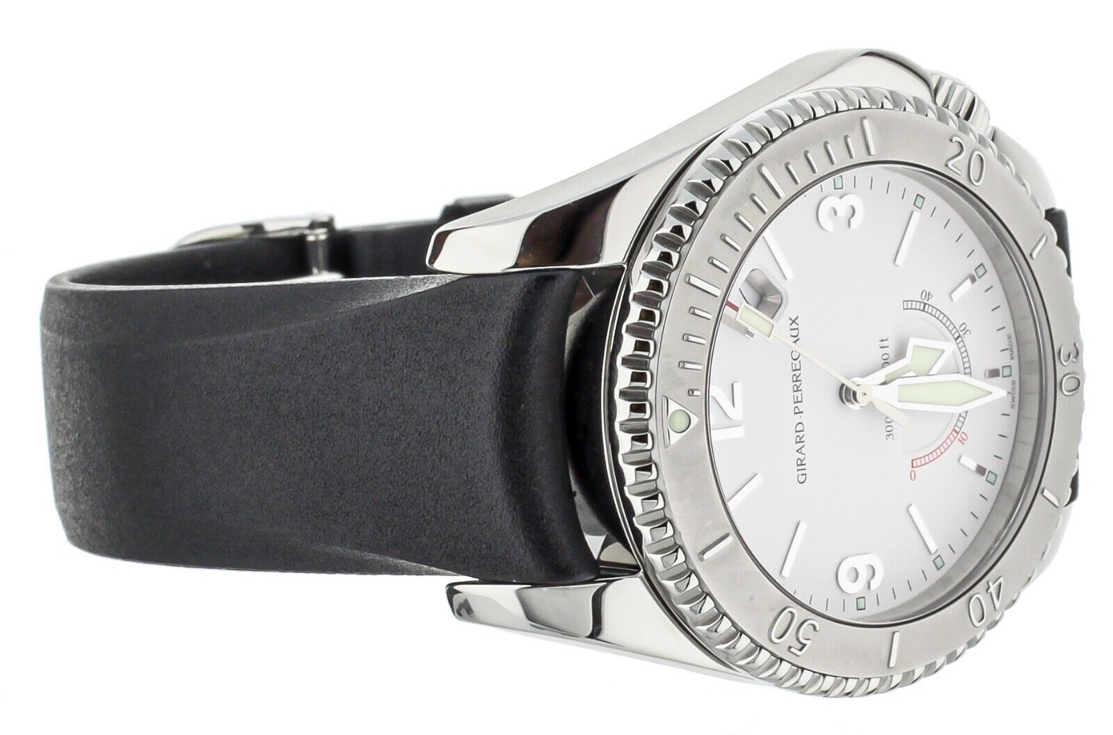 Girard Perregaux Sea Hawk II White Dial On Rubber Strap | Girard