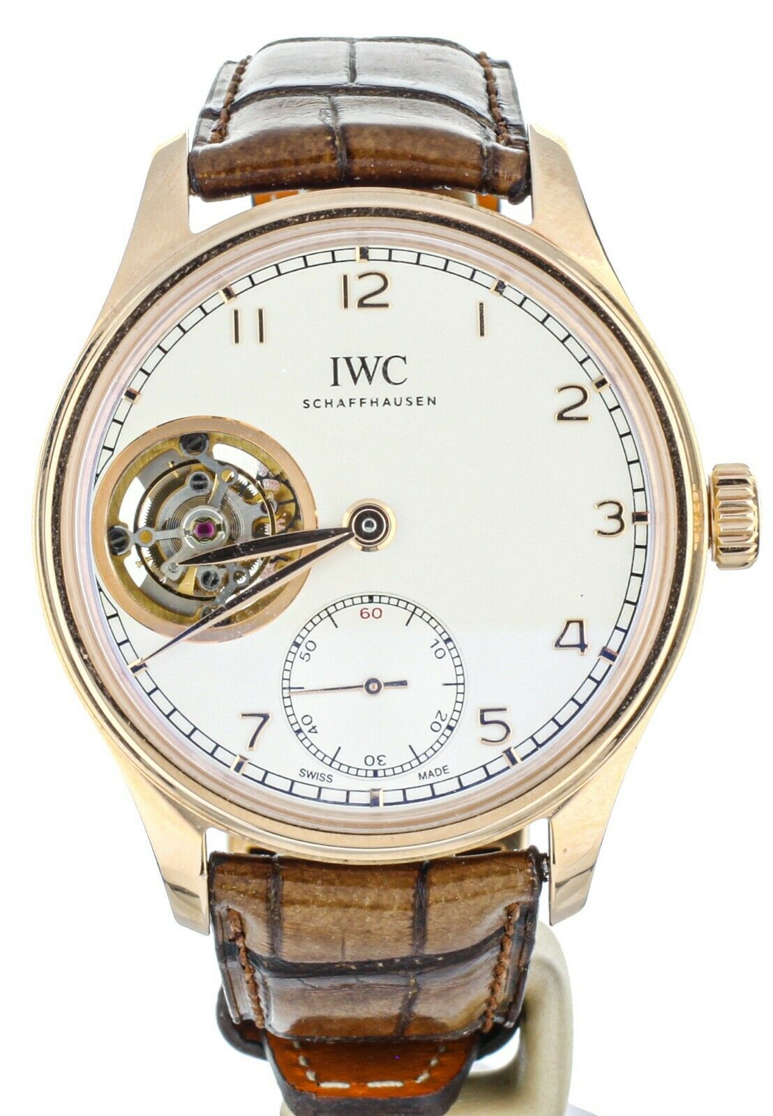 IWC Portugieser Tourbillon Hand-Wound Rose Gold on Deployant 43mm IW546302