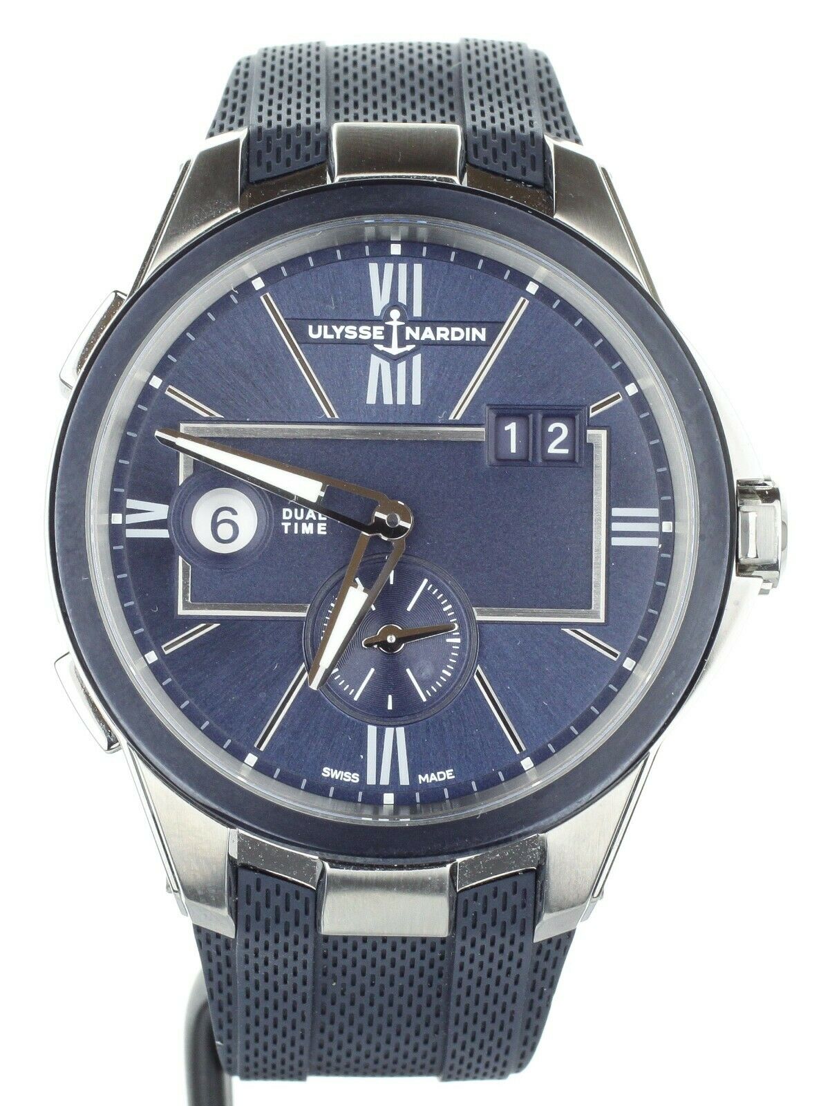 Ulysse Nardin Executive Dual Time Blue Stainless Steel 42mm 243-20-3/43 Full Set