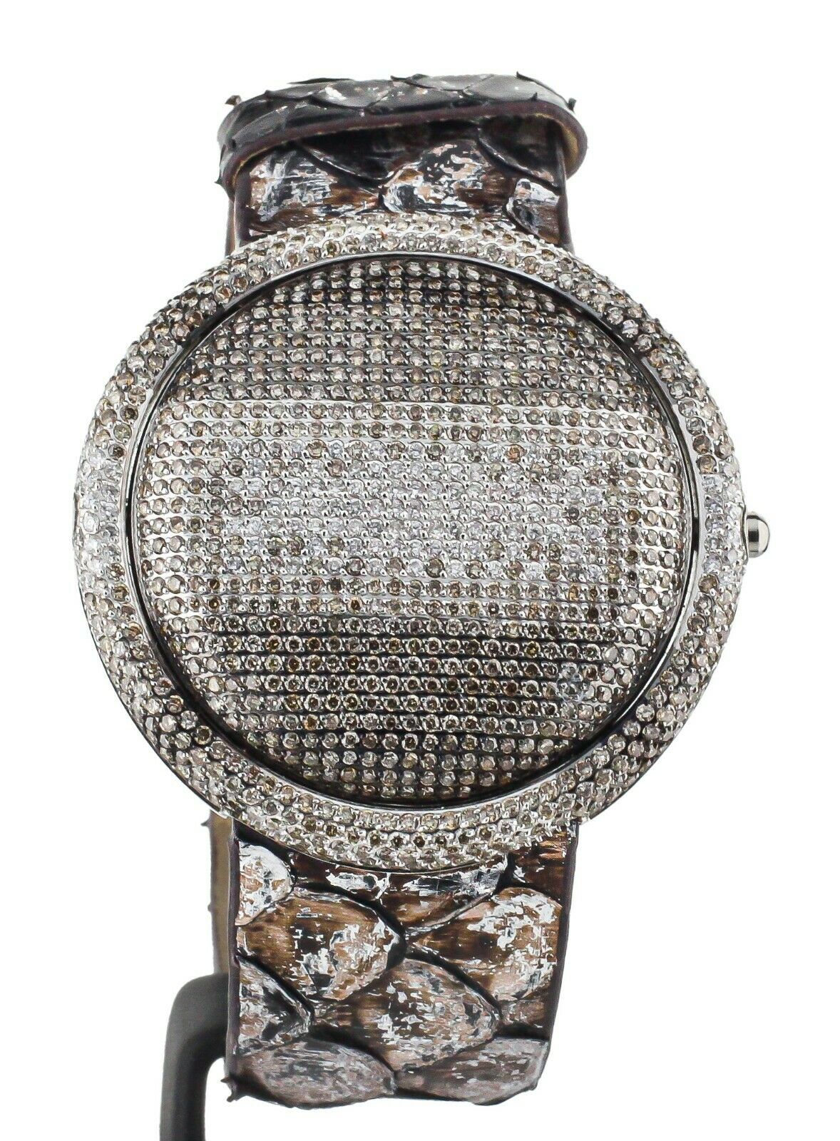 CHRISTIAN TSE PRISMATIC DIAMOND WATCH 42MM SS 4.75CTW QUARTZ