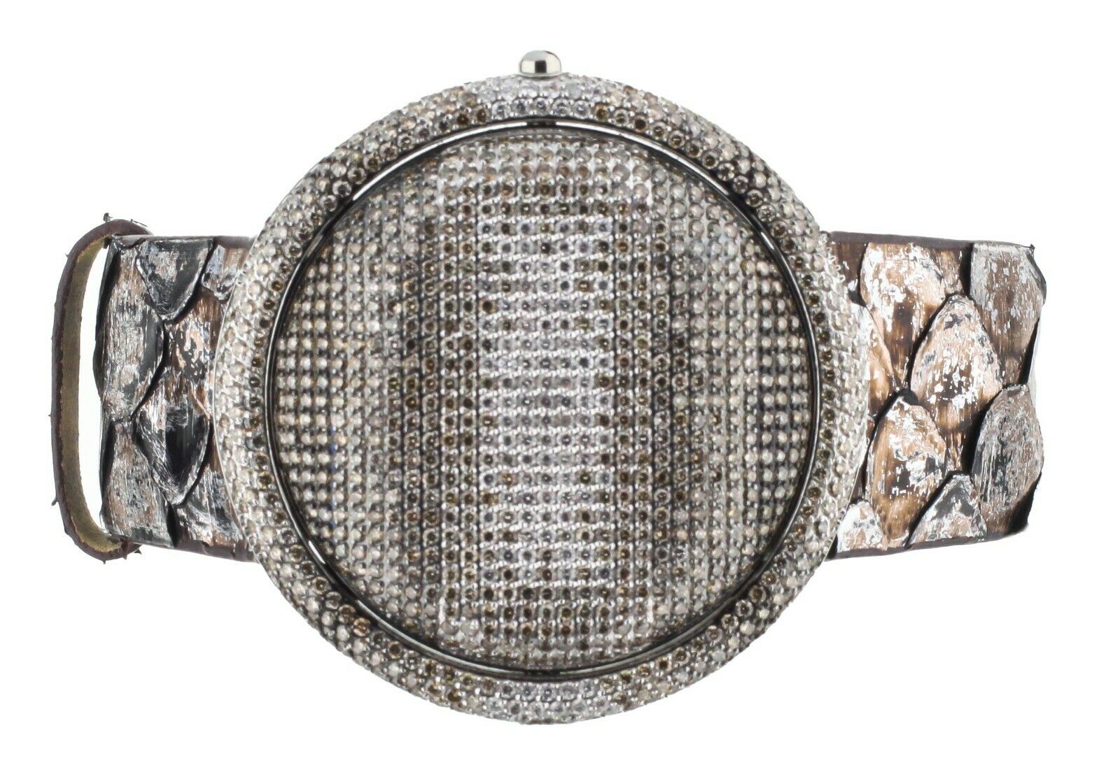 CHRISTIAN TSE PRISMATIC DIAMOND WATCH 42MM SS 4.75CTW QUARTZ 