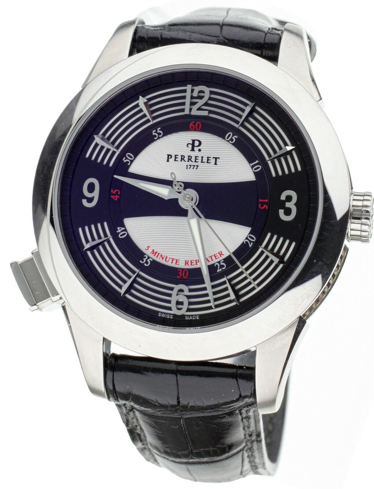 Perrelet Maestro 5 minute repeater Stainless Steel 43mm A1038/1 Full Set 