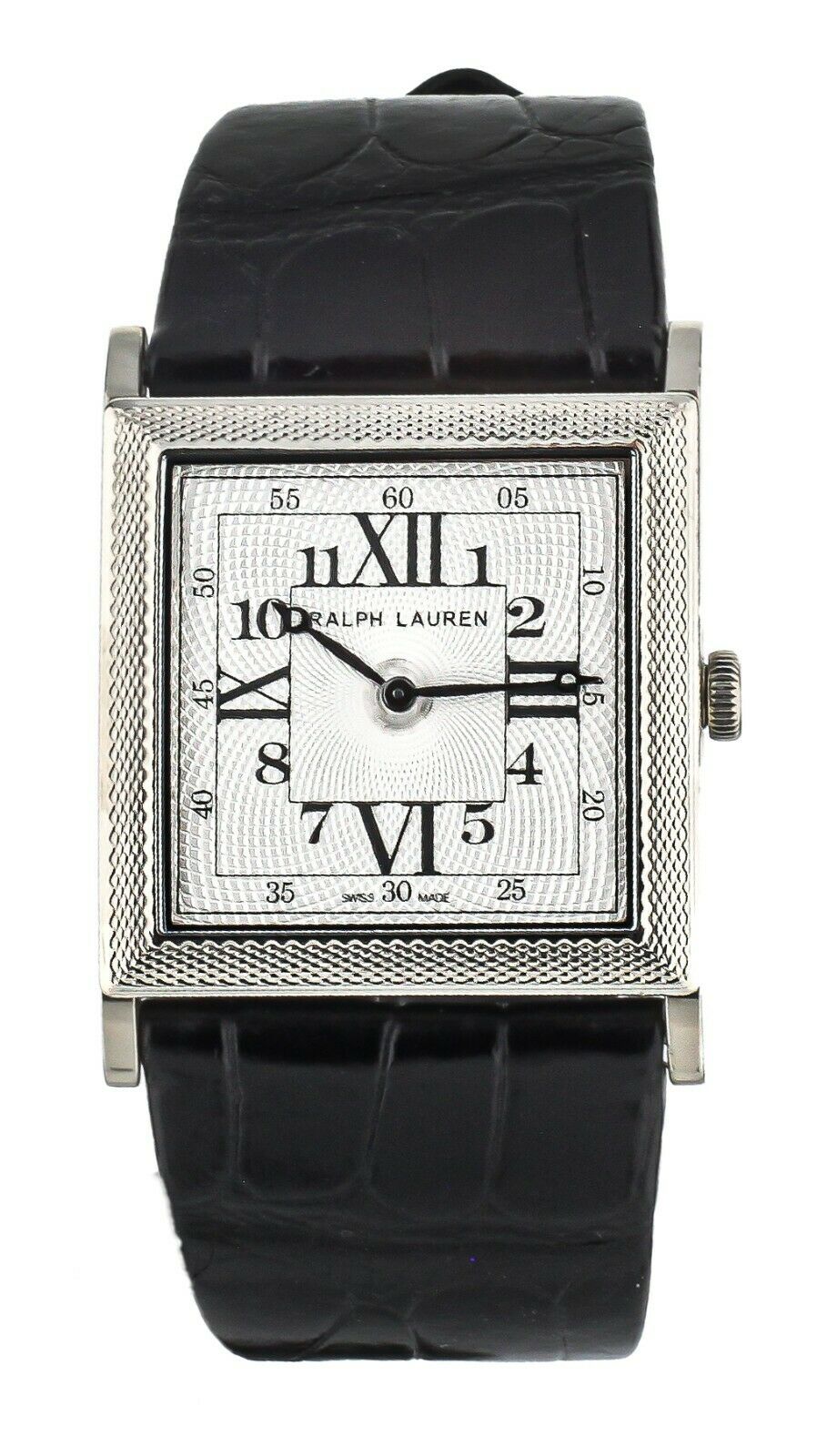 RALPH LAUREN SQUARE 867 GUILLOCHE 18KWG MANUAL WIND UT MOVEMENT