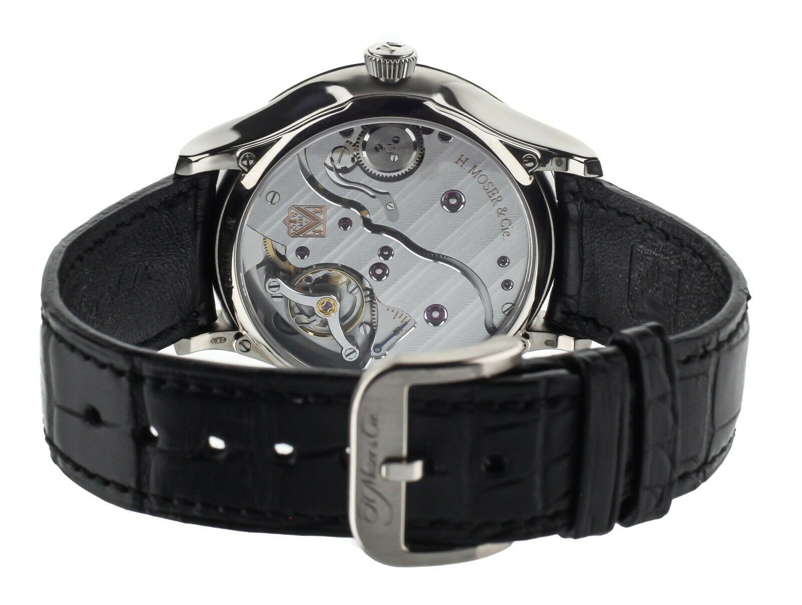H MOSER  CIE VENTURER XL BIG DATE WHITE GOLD BLUE DIAL 41MM 2100-0202 FULL SET
