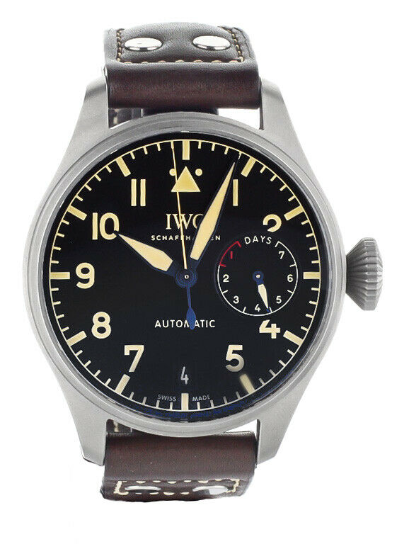 IWC Big Pilot Heritage Titanium Black Dial 46MM Complete Set. Ref: IW501004