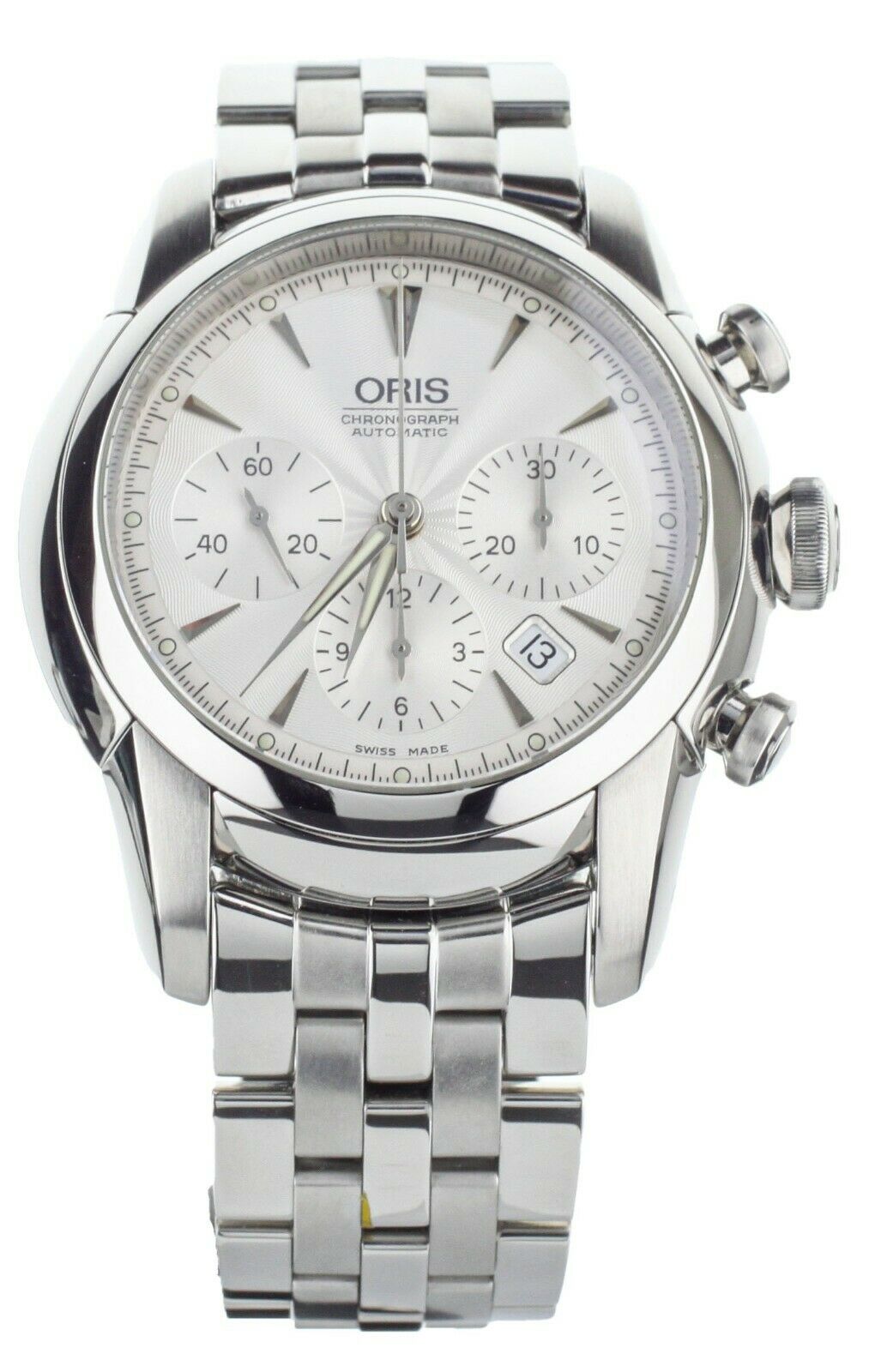 ORIS ARTELIER CHRONOGRAPH STAINLESS STEEL SILVER DIAL 45MM 7547