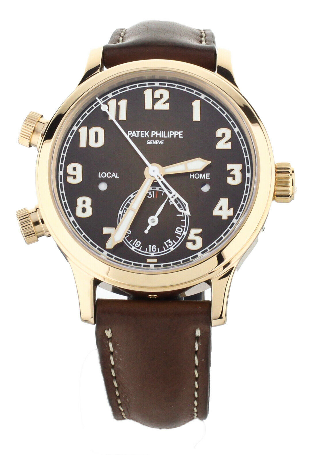 PATEK PHILIPPE CALATRAVA PILOT TRAVEL TIME 37.5MM ROSE GOLD FULL SET REF: 7234r