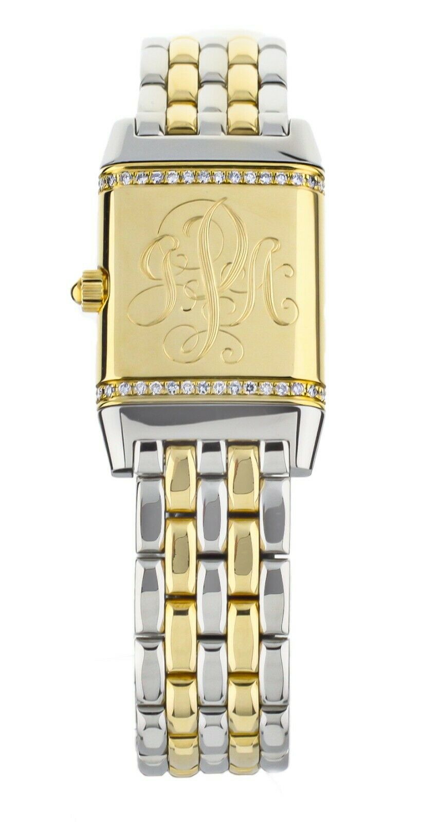 JAEGER LECOULTRE REVERSO FLORALE YELLOW GOLD STAINLESS STEEL