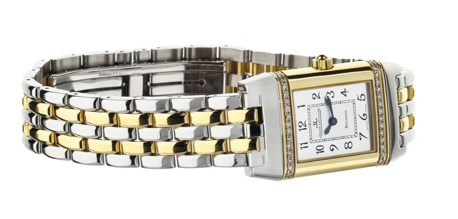 JAEGER LECOULTRE REVERSO FLORALE YELLOW GOLD STAINLESS STEEL