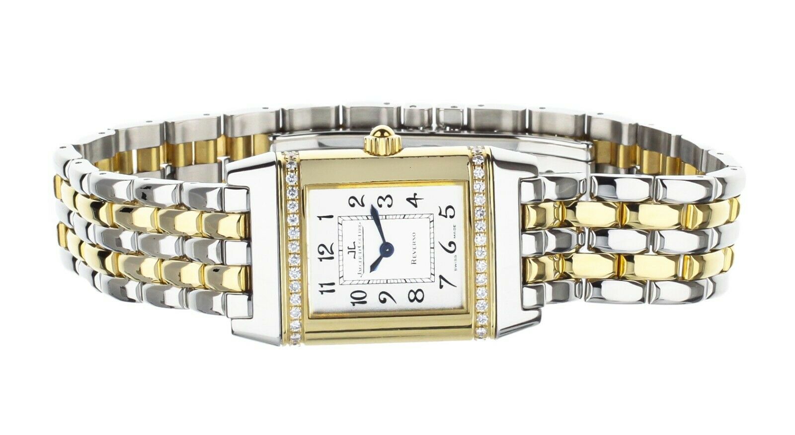 JAEGER LECOULTRE REVERSO FLORALE YELLOW GOLD STAINLESS STEEL