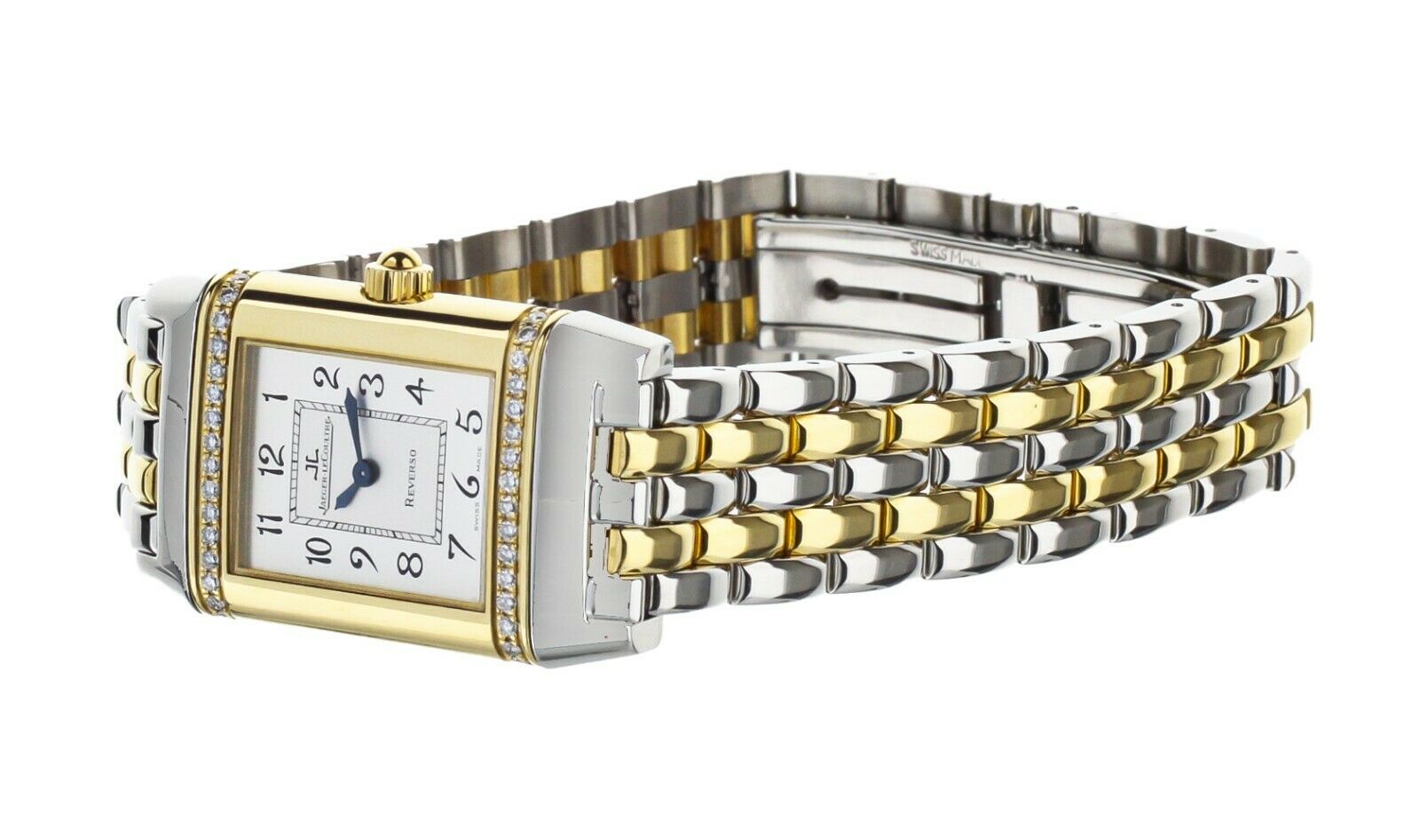 JAEGER LECOULTRE REVERSO FLORALE YELLOW GOLD STAINLESS STEEL