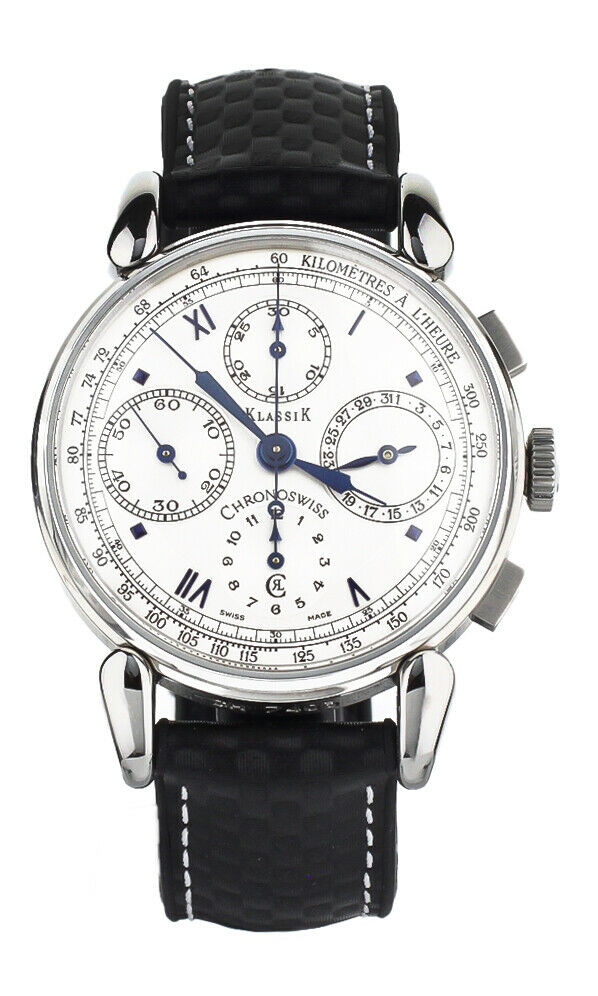 Chronoswiss Klassic Chronograph Stainless 38mm Full Set ref: CH7403