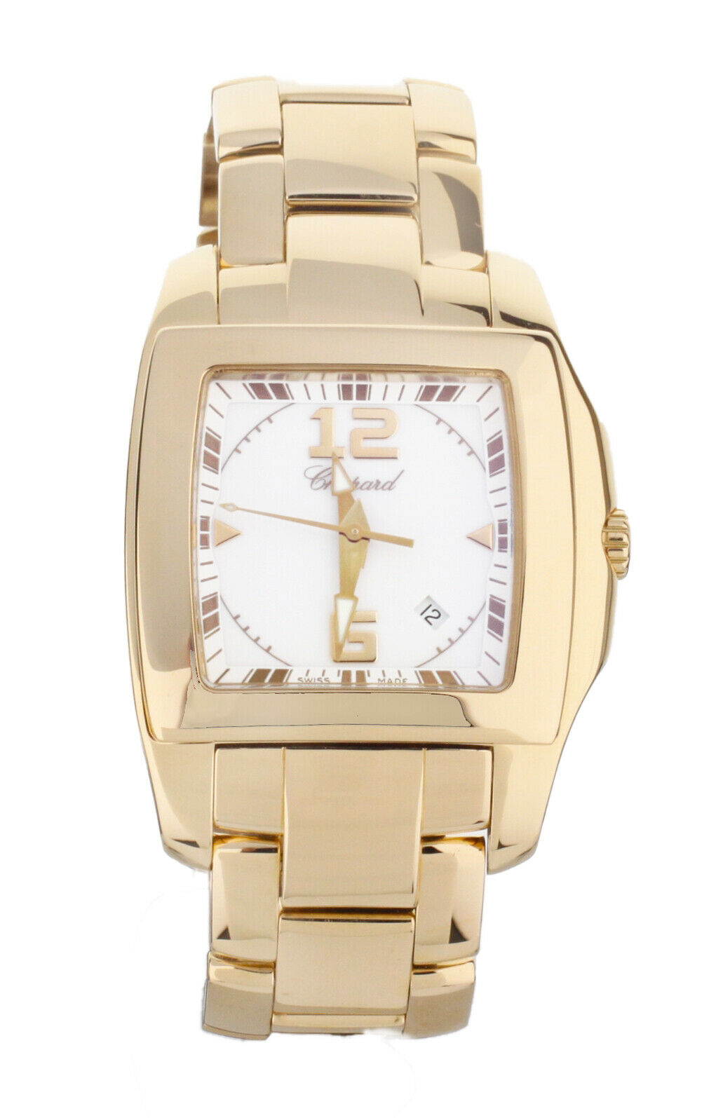CHOPARD TWO O TEN ROSE GOLDON BRACELET WHITE DIAL QUARTZ REF: 127468