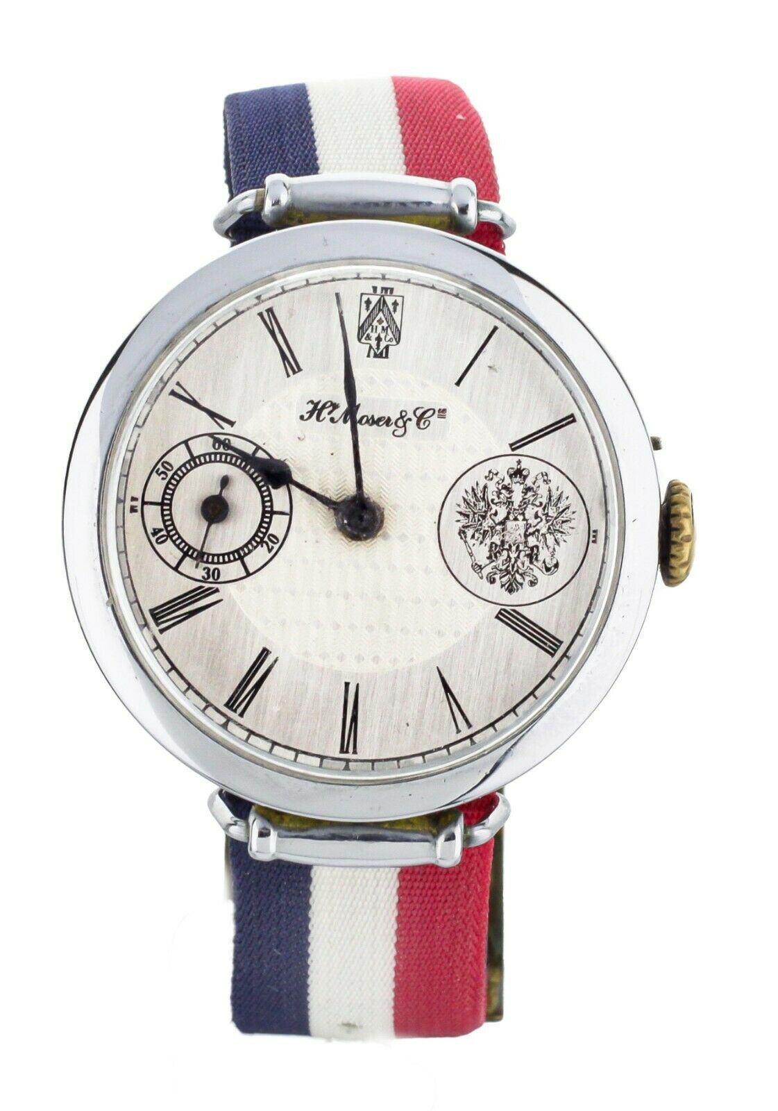 H. Moser  Cie Pocket Watch Conversion Stainless Steel Silver Dial 38mm